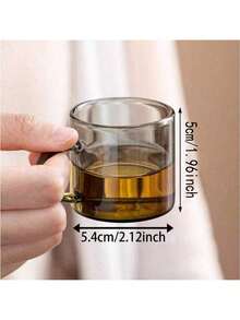 12/6/4/2 Stücke Set schwarze, hitzebeständige Gläser mit Griffen, geeignet für Zuhause, Büro, KTV, ideal zum Trinken von Wasser, Tee, Getränken, Espresso [Hinweis: Kein Glashalter enthalten]