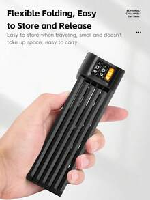 WEST BIKING 680mm Bike Lock - Portable Folding Password Lock For Road/Mountain Bikes | Anti-Theft Security Lock With 3-Digit Password Combo | City Commuter Bike Safety Equipment