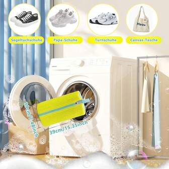 鞋洗衣机袋，适用于洗衣机和烘干机，带钩设计的坚固拉链，可重复使用的运动鞋，网球洗衣袋，适合所有鞋型和尺码