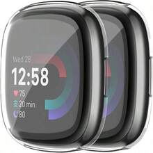 Tobfit 适用于 Fitbit Sense 2 / Fitbit Versa 4 屏幕保护壳，软镀 TPU 全包围灵敏触摸保护套，适用于 Fitbit Sense 2 / Fitbit Versa 4 配件 - 彩色 - 查看 9