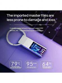 Lenovo USBTU201帶環 商務U盤金屬材質 易掛大鋼環 高效傳輸 多重防護持久耐用 珍珠鎳 - 珍珠鎳 - 查看 6