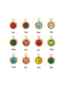 1 Customized Birthstone Name Logo Necklace, Simple Personalized, Elegant And Unique, Suitable For Daily Collocation, Holiday Gifts (The Eponymous Pattern Is Not Unique) - Multicolor 5 - View 4