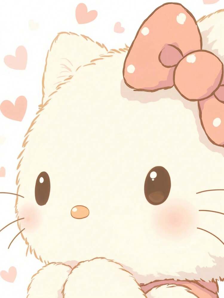 Sanrio 1pc Frameless Hello Kitty Wall Decor, Easy To Hang, Suitable For Living Room, Office And Home Decoration, Artistic Value, Ideal Choice For Room Decoration - Multicolor - View 8