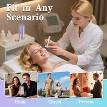 Adjustable Derma Roller Stamp – Hair Growth Scalp Care Roller 0-3.0mm Adjustable Depth Disposable Microneedle Stamping Tool Anti-Hair Loss Scalp Massager 140A Derma Roller 1pc