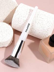 MAANGE Bộ cọ trang điểm chuyên nghiệp 1/5 món, cọ nền 3D, cọ tán trang điểm cầm tay, cọ đa năng dùng cho nền, tạo khối, má hồng, phấn phủ, món quà tuyệt vời dành cho phụ nữ và các cô gái, thích hợp dùng để che khuyết điểm, đánh má hồng, tạo khối, đánh phấn phủ và nhiều hơn nữa, quà tặng kèm. - trắng - Xem 5