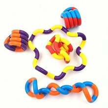 1pcs Tangles Sensory Fidget Toys - Twisting And Stress-Relieving Toys, Suitable Adults, Boys And Girls To Relax, Relieve Anxiety, Reduce Stress, Twist, Chain, And Small Party Gifts,Back To School,School Supplies - 扭圈 - 查看 3