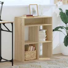 Libreria Larryhot in rovere Sonoma 66x31x80 cm Legno ingegnerizzato, resistente e durevole, facile da montare, stile decorativo, adattA, Per riporre soprammobili, statuette, libri, piccoli oggetti, ecc. - Castano - Visualizzare 3
