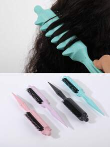 Wave Styling Comb - Wavy Teeth Comb With Pointed Tail, Frizz-Free, Easy To Comb, Lifts Roots, Suitable For Curly, Wavy And Natural Curly Hairstyles, Travel Essential, Hairstyling, Hair Care, Comb, Back Comb, Styling Comb, Curling Comb, Edge Comb, Hair Brush, Combing, Comb Set, Combing, Curling Comb, Detangling Comb, Women's Comb, Hair, Travel, Hair Products, Hair Tools, Hair Accessories, Hairstylist, Hairstylist Accessories, Salon, Hair Equipment - Multicolor - View 4