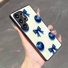 Blue Bowknot Design Phone Case For  A05 A06 A135G A15 A225G A325G A52 A535G A545G A735G Note10Lite Note20 S10 S21Plus5G S22Ultra5G S23Ultra5G Note9 - Lightweight Shock-Resistant Non-Yellowing