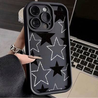 Capinha Capa de Silicone Padrão de estrela Anti queda e Macia para I PHONE XR 11 12 13 14 15 16 PRO MAX 14 15 16 PLUS REDMI A2 A3 8 9A 10C 12 13 14C  11 12 LITE POCO F3 F5 M3 M4 PRO X3 X5 X6 NOTE 8 9 11 12 13 14 PRO Galaxy A03 A04 A05 A10 A11 A12 A13 A14 A15 A20 A23 A32 A34 A35 A50 A51 A52 A54 A55 A71 A72 M34 S20 FE S21 FE S22 ULTRA S23 FE S23 ULTRA S24 ULTRA S24 PLUS MOTO E13 G04 G24 E14 G14 G22 G30 G10 G20 G34 G53 G54 G84