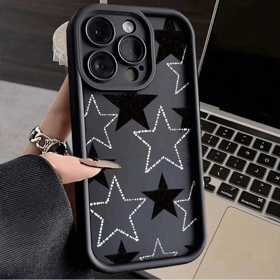 Capinha Capa de Silicone Padrão de estrela Anti queda e Macia para I PHONE XR 11 12 13 14 15 16 PRO MAX 14 15 16 PLUS REDMI A2 A3 8 9A 10C 12 13 14C  11 12 LITE POCO F3 F5 M3 M4 PRO X3 X5 X6 NOTE 8 9 11 12 13 14 PRO Galaxy A03 A04 A05 A10 A11 A12 A13 A14 A15 A20 A23 A32 A34 A35 A50 A51 A52 A54 A55 A71 A72 M34 S20 FE S21 FE S22 ULTRA S23 FE S23 ULTRA S24 ULTRA S24 PLUS MOTO E13 G04 G24 E14 G14 G22 G30 G10 G20 G34 G53 G54 G84 - J1 - Visão 1