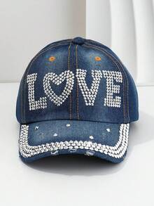 Sombrero de sol de moda para comercio transfronterizo, estilo deportivo hip hop con decoración de letras con tachuelas, adecuado para senderismo, camping, fiestas