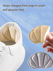4 Pairs Comfort Heel Protectors - Double-Layer, Anti-Wear Adhesive Blister Pads For Shoes, Breathable Mesh & 4D Sponge Foot Care Stickers