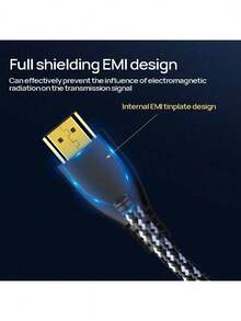 PHILIPS SWV7250/93 HDMI 2.1 Ultra HD Data Cable With 48Gbps High Bandwidth, Compatible With 8K/4K 240Hz, And HDR10+ For Connecting To Computers And TVs - Black - View 3