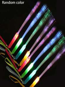 16支/4支装发光光纤棒，LED灯棒，发光派对用品，光纤棒，LED闪光棒，适用于派对、婚礼、新年派对、复活节、春夏派对、圣诞节、感恩节、万圣节及其他场合 - 彩色 - 查看 12