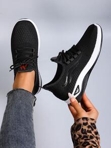 STEPREACH Women's Spring New Casual Sneakers, Breathable Mesh Fabric, Comfortable Work Shoes, Non-Slip Flat Lace-Up Shoes