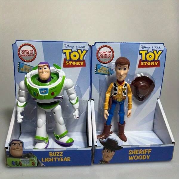 Disney 1pc Toy Story Cartoon Buzz Lightyear Cowboy Woody Doll Desktop Ornament