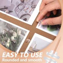 120 Count Push Pins, Thumb Tacks Golden Steel Point And Plastic Pins Tacks, Flat Rosegold Thumb Tacks Walls Bulletin Board Cork Board Gold