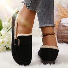 Women's Snow Boots And Women's Loafers, Featuring A Slip-On Design, Plush-Lined Interior, Windproof And Warm Properties, Lightweight And Non-Slip Performance, Casual And Sporty Style, Stylish And Versatile Look, Machine Washable, Suitable For Dating, Shopping, Walking And Office Wear, Are Ideal Choices For New Year Gifts And Valentine's Day Gifts. - 黑色 - 查看 4