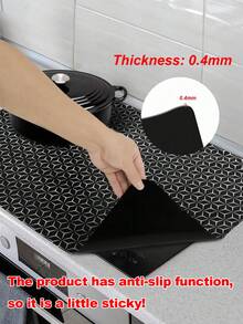 硅胶电磁炉保护垫 30.8x20.5 英寸（厚度：0.4 毫米） - 耐热防滑炉灶罩，适用于日常烹饪、台面防刮、防溢且易于清洁 | 适用于洗碗机的耐用垫子，适用于厨房、租房者、礼物创意（适合电磁炉）