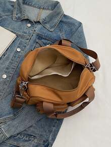 Lässige Mode Damen Handtasche mit großer Kapazität, neue Umhängetasche, minimalistisch elegante Tragetasche, multifunktionale tägliche Schultertasche mit hoher Preis-Leistung und mehreren Taschen, geeignet für Einkaufen und Pendeln - Khaki - Übersicht 11