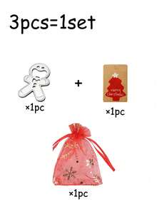 15 pièces/set Ensemble cadeau ouvre-bouteille bonhomme en pain d'épices de Noël - Design de dessin animé mignon, en acier inoxydable, métal, ouvre-bouteille manuel, comprenant 5 pièces d'ouvre-bouteilles bonhomme en pain d'épices, 5 pièces de cartes sapin de Noël, 5 pièces de sacs en laine flocon de neige rouge. Parfait pour la cuisine, les fêtes et les cadeaux de Noël, accessoires ludiques, détails raffinés, accessoires de fête