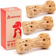 Willjoy Dog Chew Toys For Aggressive Chewers, Tough Dog Toys For Aggressive Chewers, Pine Wood And Nylon Indestructible Dog Toy, Bacon Flavor Large Dog Toys To Keep Them Busy - 3 件裝 DuraDumbs - 查看 2