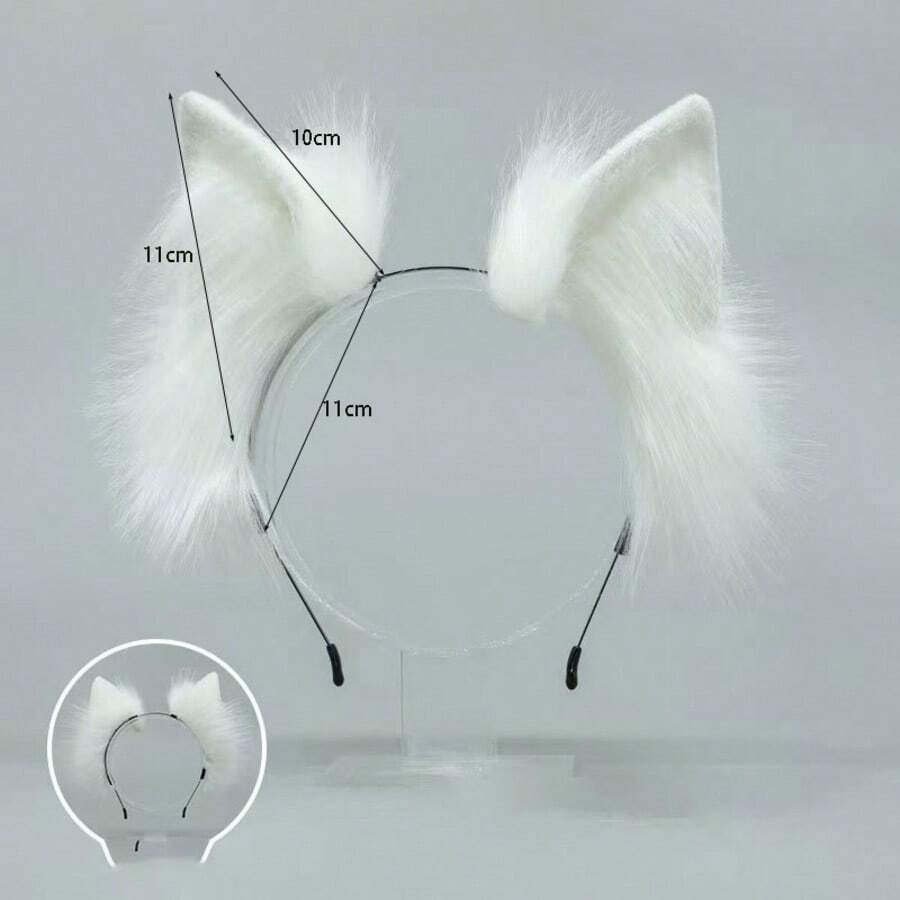 Cat Ear Headband Kawaii Fox Ear Lolita Cosplay Headwear Japanese Fluffy Hair Accessories Adjustable Ear Jk Role Play Headdress - Multicolor - View 1