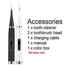 Electric Toothbrush,Electric Teeth Cleaner, Teeth Whitening Dental Calculus Scaler Plaque Coffee Stain Tartar Removal 5 Adjustable Modes 500mAh Rechargeable High Frequency Oral Tools