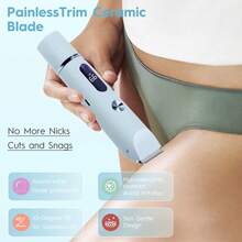 女士电动剃须刀，LED电量显示，二合一电动剃须刀，适用于女性腿部、腋下、面部和私密部位，可充电剃须刀/体毛修剪器，干湿两用，400mAh电池容量 - 彩色 - 查看 7