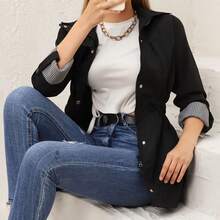 Women's Seasonal Trench Coat Black - Black - View 7