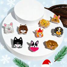 1pc Cute Puppy Hair Clip, Pet Shaped Hair Claw Clip, Thick Durable Non-Slip PVC Material Headwear, Random Style, Side Bangs Hair Clip, Hair Styling Accessory, Excellent Christmas Gift For Women, Wonderful Christmas Decoration, Food Sealing Clip, Christmas, Home Decor, Party Favor, Birthday Gift