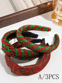 1pc Women's Fashion Sequin Velvet Snowflake Christmas Headband, Wide Knotted Design Suitable For Daily Wear And Christmas Holiday, Hair Band, Hair Hoop ,Makeup