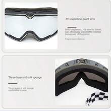 AD 1入組機車頭盔護目鏡，復古機車越野騎行單車墨鏡，防風防沙適用於任何環境