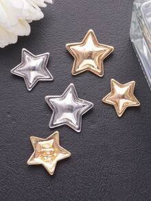 10pcs/Set Metal Five-Pointed Star Buttons, Versatile Decoration For Women's Shirts, Cardigans, Coats, Sweaters, Suits, Uniforms, DIY Crafts, Bouquets, Shoes, Hats, Sewing & Household Tools Accessories - Multicolor - View 9