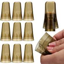 4 peças/Conjunto de Tampas Despejadoras de Garrafa de Plástico Transparente, Tampas de Bico Universal para Garrafas de Vinho, Acessórios de Ferramentas de Cozinha - Multicolorido - Visão 1