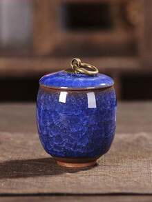 New Pet Cremation Urn Box, Crackle Glaze Ceramic Sealed Jar For Dog/Cat Ashes, Teeth, Hair Memorial Collection - 彩色 - 查看 19