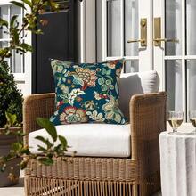 Outdoor/Indoor Throw Pillows, 18x18 Square Pillows With Inserts Bed, Couch, Sofa & Patio Furniture (Set Of 2, Monstera Blue), Decorative Pillows - Peacock Blue - 查看 8
