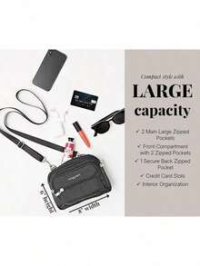 Baggallini Triple Zip Small Crossbody Bag - 白色 - 查看 3