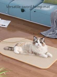 1PC Sisal Cat Scratch Board Sturdy Cat Scratch Pillar Heavy Duty Anti-Scratch Mat Cat Gift For Living Room Bedroom Sofa Wall Cat Owner Cat Exercise And Rest Promote Scratching Habits Valentine's Day Thanksgiving Party Birthday Gifts - Multicolor - View 3