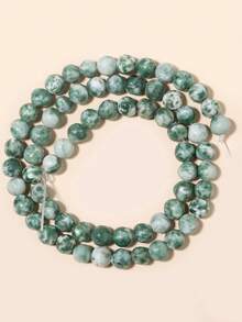 Cuentas de piedras naturales, cuentas sueltas de obsidiana, jade birmano, ojo de tigre, redondas y lisas, piedras preciosas de curación de energía para hacer joyas, pulseras y collares DIY