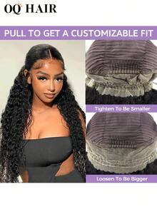 OQ Hair Wear & Go Natural Wavy Wig, No Glue Needed, 180% Density, 14-26 Inches, Invisible Drawstring, Flexible Fit, 360° Transparent Lace, Pre-Cut & Pre-Plucked, Suitable For Romantic Occasions, Pre-Bleached Hair, Natural Hairline, Daily Wear, Beginner Friendly, Fast Shipping, Gift Included, Suitable For Women And Casual Wear - SNatural - View 4