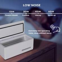 Nevera portátil mini con pantalla LED de temperatura, mini nevera con asa y alarma, cable de carga USB - Blanco - Ver 6