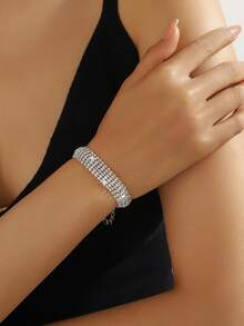 5pcs Luxury Crystal Jewelry Set: Necklace, Earrings, Bracelet, Ring, Exquisite Versatile Design Suitable For Women Daily, Wedding Party, Festival Holiday Gift - Exquisite Necklace Set - View 3