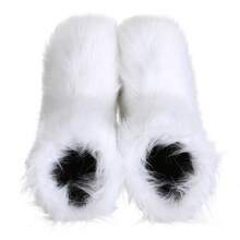 Botas de nieve de lujo para mujer - Gruesas y cálidas con forro de piel sintética en estilo de media pantorrilla