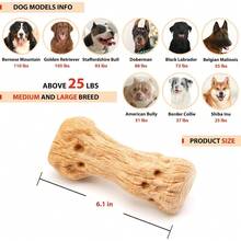 Willjoy Dog Chew Toys For Aggressive Chewers, Tough Dog Toys For Aggressive Chewers, Pine Wood And Nylon Indestructible Dog Toy, Bacon Flavor Large Dog Toys To Keep Them Busy - 1 包 DuraDumb - 查看 7