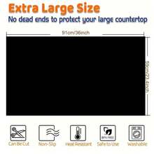 1pc Extra Large Silicone Table Mat - Heat Resistant, Anti-Slip, Absorbent, Suitable For Kitchen, Dining Table, Countertop, Bathroom, Office - Easy To Clean Protective Pad With Technological Surface - Multicolor - View 9