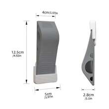 1 tipo de batente de porta arqueado sem furos, feito de material com design de armazenamento, adequado para doméstica e batente de porta infantil anticolisão