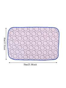 1 pieza Almohadilla portátil de planchar para viajes, tabla de planchar de 6 capas con diseño colgante, patrón circular y borde azul, resistente al calor y antideslizante, sin necesidad de electricidad para ropa, exterior, campamento, hoteles - Multicolor - Ver 13