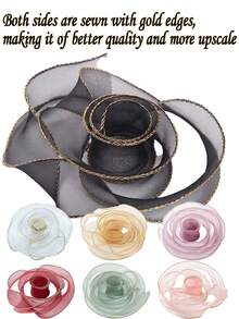 10码4厘米/圣诞装饰丝带，圣诞礼品包装丝带，金色鱼尾纱丝带，雪纱，波浪纱头饰，蝴蝶结装饰，适用于花束，花环，婚礼，生日派对，圣诞节和万圣节礼品包装，头饰，服装装饰